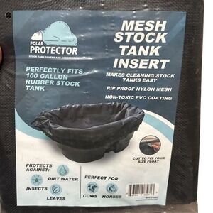 Polar Protector Mesh Stock Tank Insert 100 Gallon Black NEW Rip Proof Nylon PVC